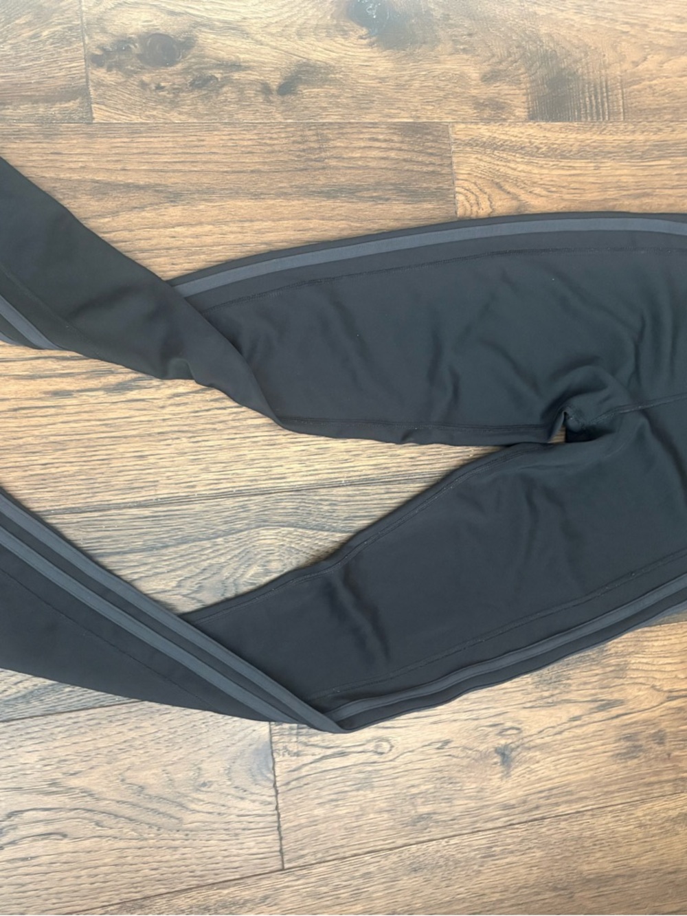 Adidas Climalite Black Leggings Size Small High Rise Workout Athletic Stripe - Picture 4 of 5